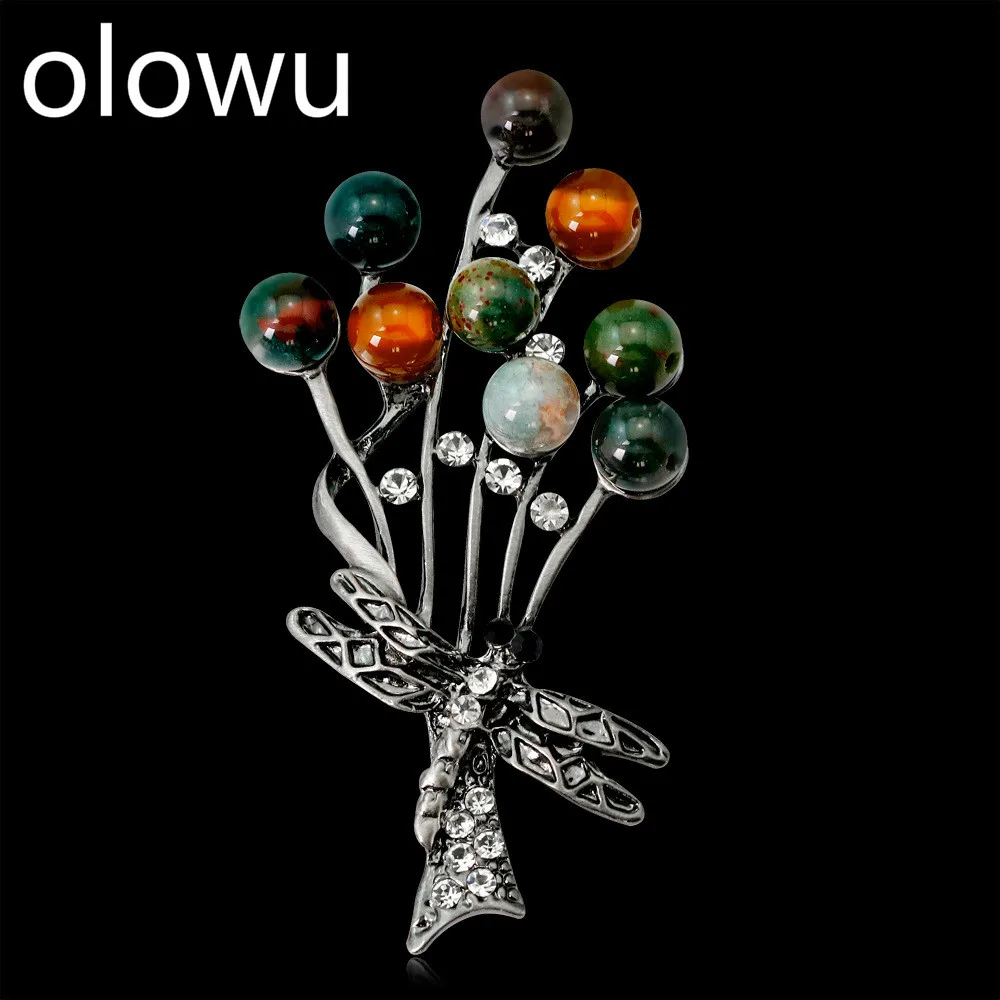 Olowu модные женские туфли свитер брошь, ювелирные изделия, аксессуары роскошные дизайнерские костюмы женский кристалл белка животных Брошь шпильки