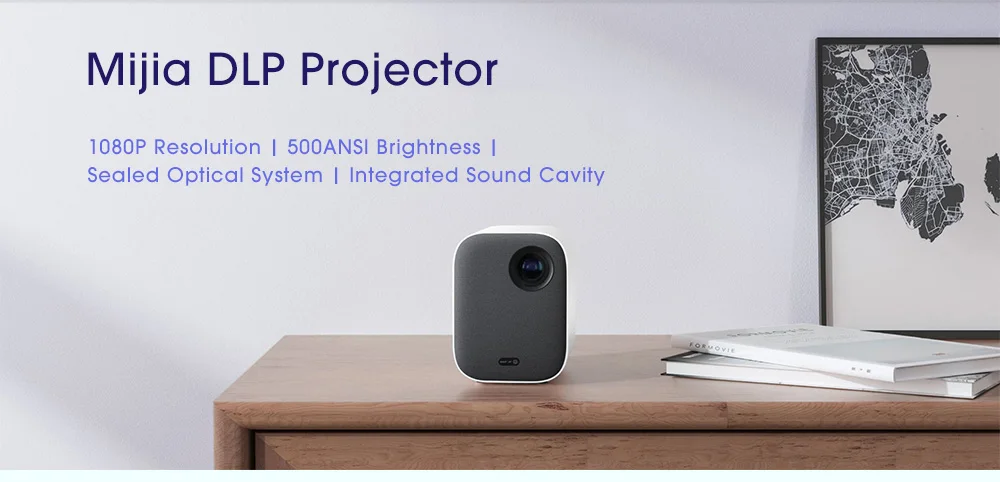 Xiaomi Mijia 4K проектор для домашнего кинотеатра DLP 1080P Full HD мини 3D проектор AI Голосовое управление 500ANSI wifi Proyector