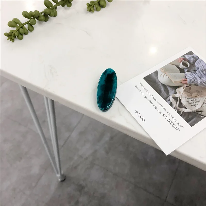 2019 новые корейские заколки для волос очаровательные овальная Янтарная текстура