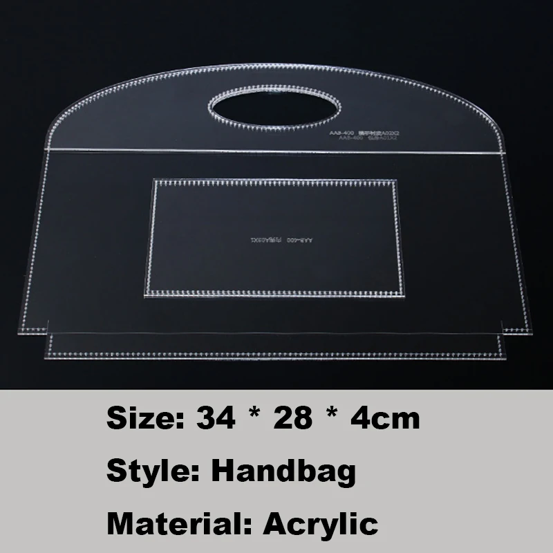 1 набор акриловых шаблонов для рукоделия кожаных изделий модных простых сумок