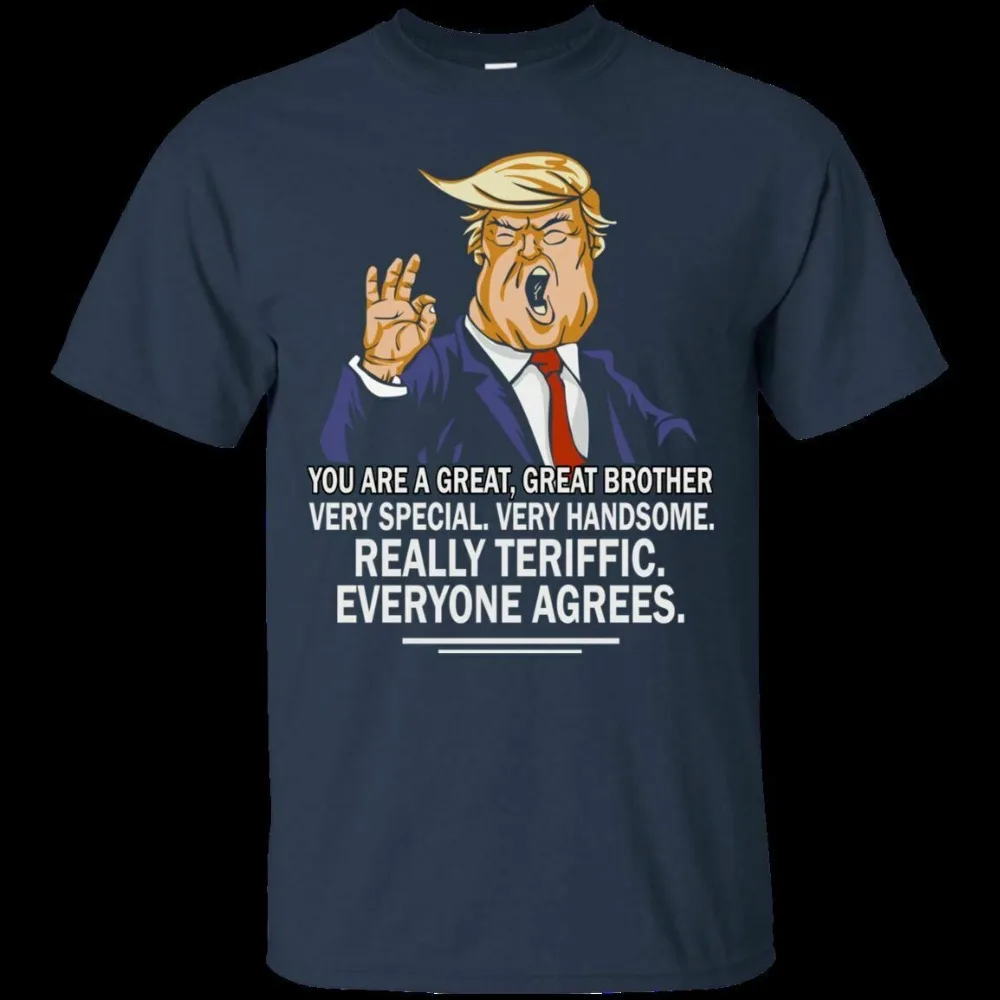 Черная футболка с Дональдом Трампом подарок для брата забавная новинка 2019 летние мужские крутые