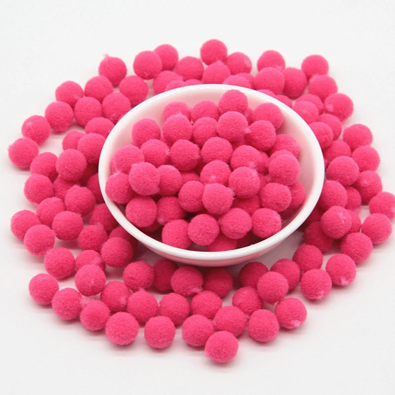 14Rose red Помпон 8 мм, 10 мм, 15 мм, 20 мм, 25 мм, 30 мм, круглые помпоны, меховые шарики, поделки своими руками, помпоны для детей, свадебная одежда, шитье, домашние украшения - Цвет: 14Rose red