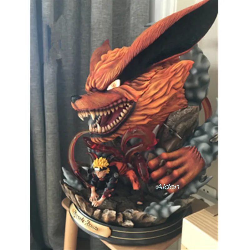 2" Статуя Наруто Kurama бюст кьюби полноразмерный портрет Uzumaki Наруто GK фигурка Коллекционная модель игрушки коробка 55 см B1229
