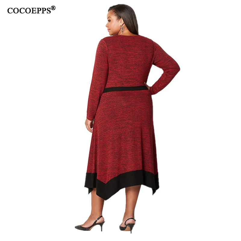 4XL 5XL 2019 Spring Plus Size Women Dress Winter Female Casual Big Long Elegant Large Lady Office Party Dresses | Женская одежда