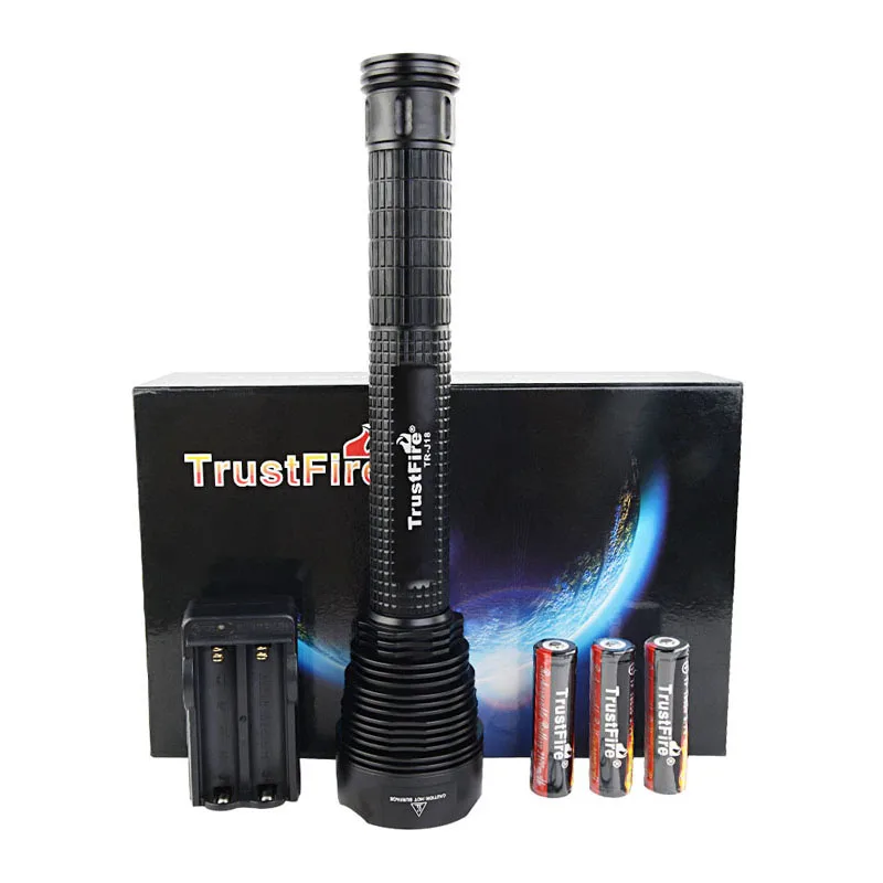 TrustFire TR J18 7xCREE XM L2 U3 8000lm высокомощный светодиодный фонарик с 5 режимами памяти + 3x18650