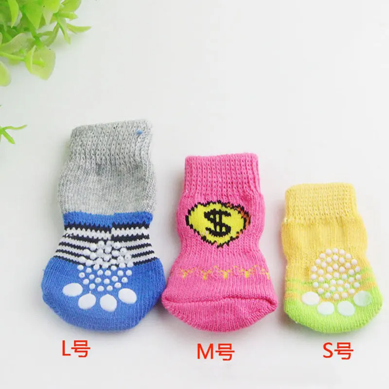4 pcs/set Wholesale Pet Products Dog Supplies Socks Boots Shoes Indoor Anti-slip More Colors Mixture | Дом и сад