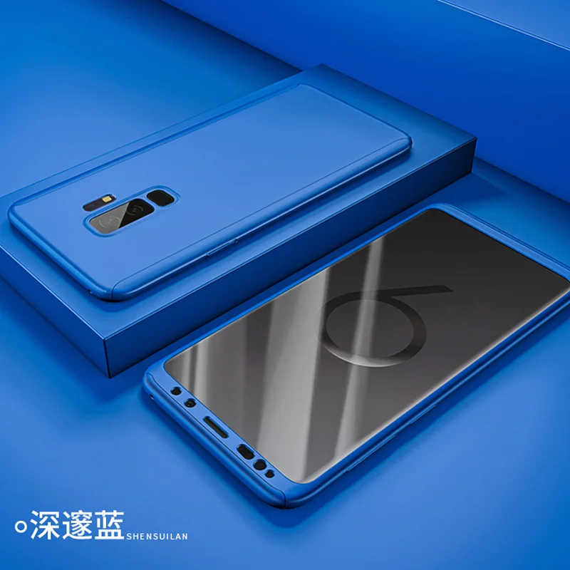 Чехол с полным покрытием 360 для Samsung J2 Pro 2018 A6 A8 Plus J4 J6 чехол задняя крышка