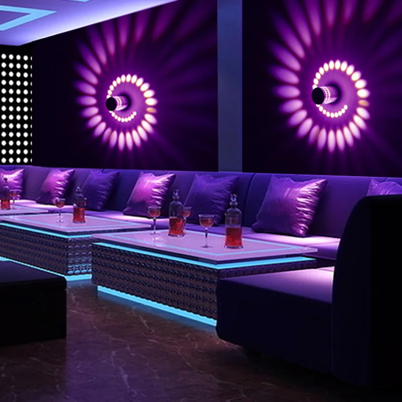 Современный светодиодный настенный светильник 1 Вт 3 алюминий AC85-265V украшение для