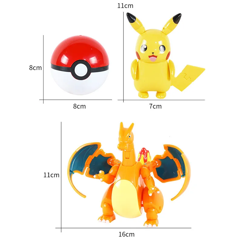 6 шт./компл. Pokeball Monster «Pokemon Go» Пикачу Gyarados Мьюту Чаризард, Бульбазавр, Сквиртл, Рождество Brinquedos игрушки для детей