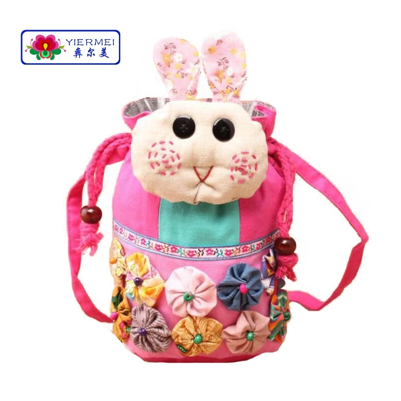 Ручной мультфильм кролик хранения сумки милые животные цветок Детская сумка Для