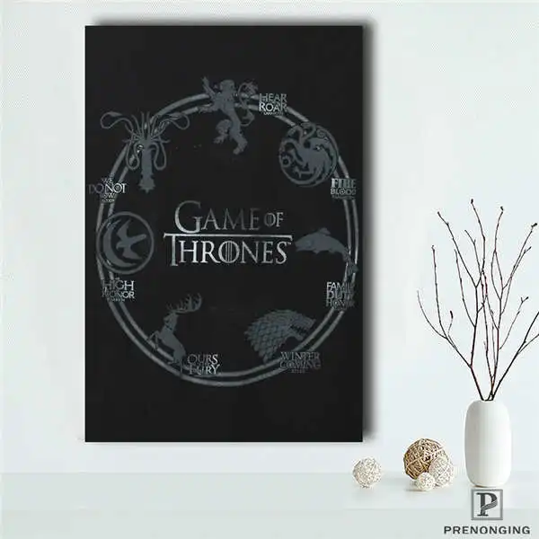 Canvas Poster Холст постер из шелковой ткани Съемная Фреска домашний декор es плакат топ продаж 15 Игра престолов дракон плакат@ 190414-S-06 - Цвет: Canvas Poster