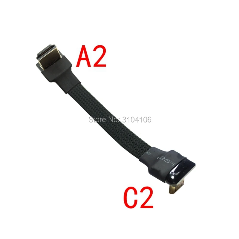 FPV мини HDMI адаптер Micro HDMI 5 см-50 см лента гибкой печатной платы на плоской подошве HDMI 2,0 экранированный кабель для аэрофотосъемка