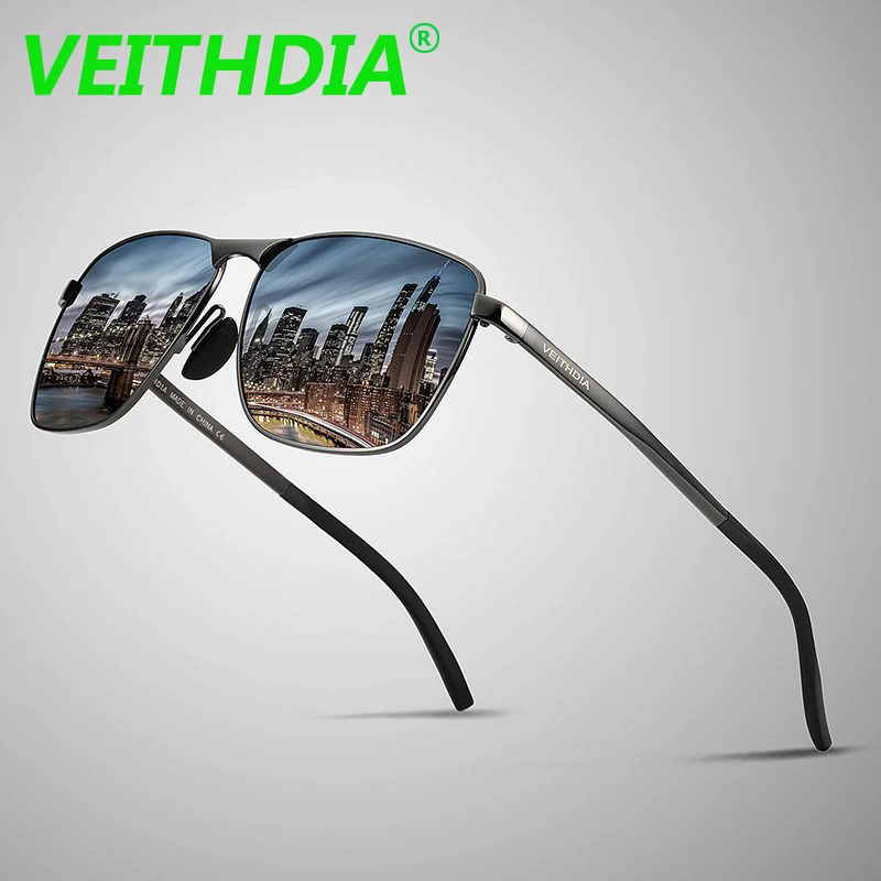 Мужские и женские солнцезащитные очки VEITHDIA винтажные поляризационные с линзами