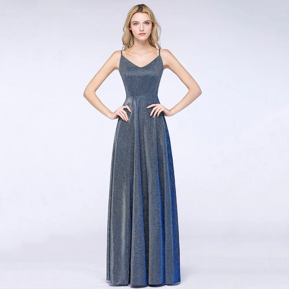 Robe de Soiree сексуальное яркое шелковое длинное вечернее платье с открытой спиной светоотражающее вечернее платье на бретельках Vestido de Festa Longo - Цвет: picture color