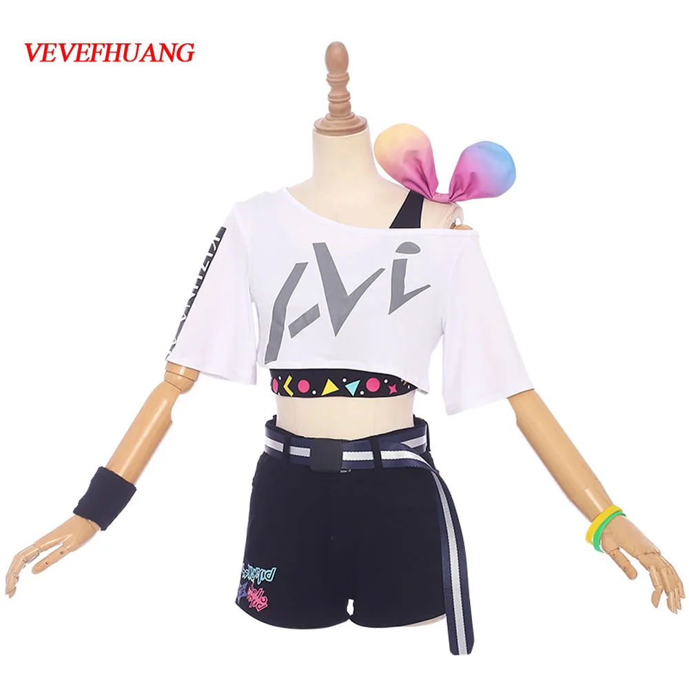 VEVEFHUANG Kizuna AI A.I.Channel Youtuber первый юбилейный Костюм Униформа Топы Шорты наряд косплей