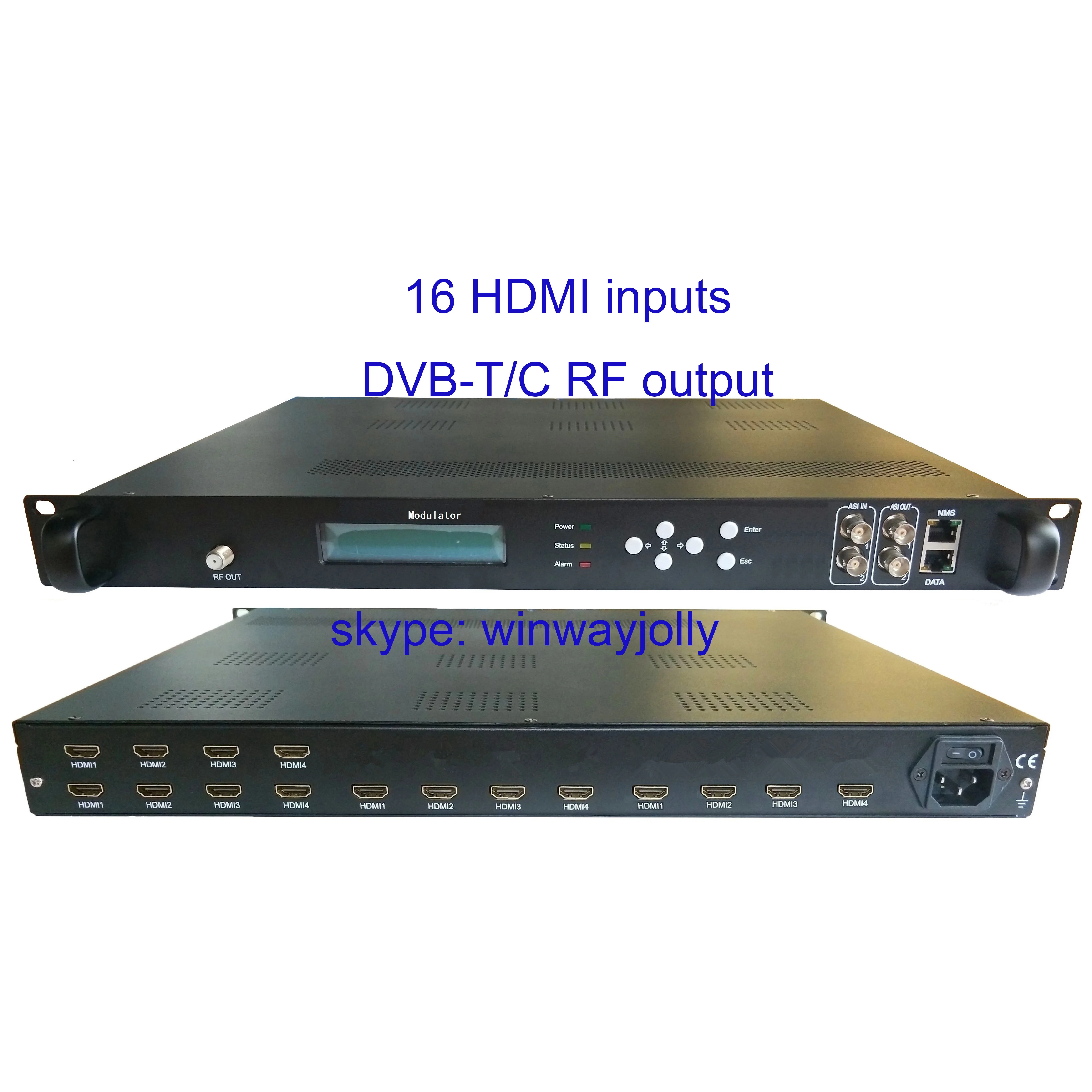 

4 переносчика 1080P 16 HDMI в DVB-T модулятор кодировщика цифровой ТВ Headend DVB-T RF модулятор Φ