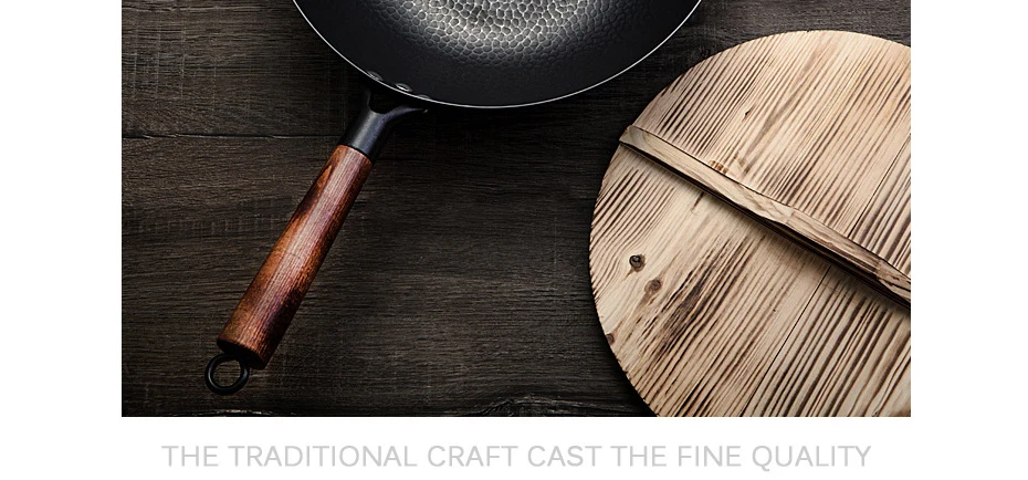 High quality iron pot traditional handmade iron pot non-stick pan uncoated gas stove induction cooker universal pan