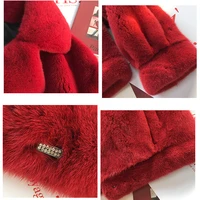 HDHOHR New 100 Real Mink Fur Coat Women Fashion Essential Natural Mink Fur Coat Short Christmas Red Outerwear Winter Jacket