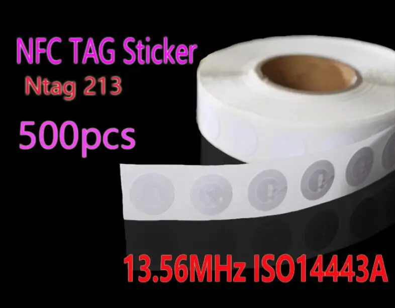 500 шт. NFC метки 13 56 МГц ISO14443A Ntag 213|nfc tag sticker|nfc tagrfid nfc |