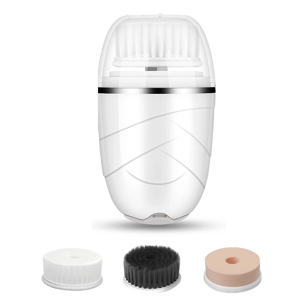 

Facial Cleansing Brushes with 3 Brush Heads Waterproof Face Care Beauty Tool Brush Electric Face Cleansing Brush