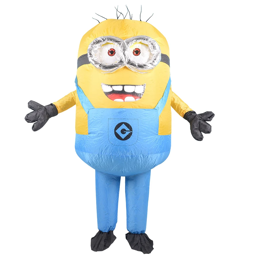 Men Women Inflatable Minion Costume Halloween Party Costumes Despicable Me Mascot Costume Minion Cosplay Clothing for Carnival
