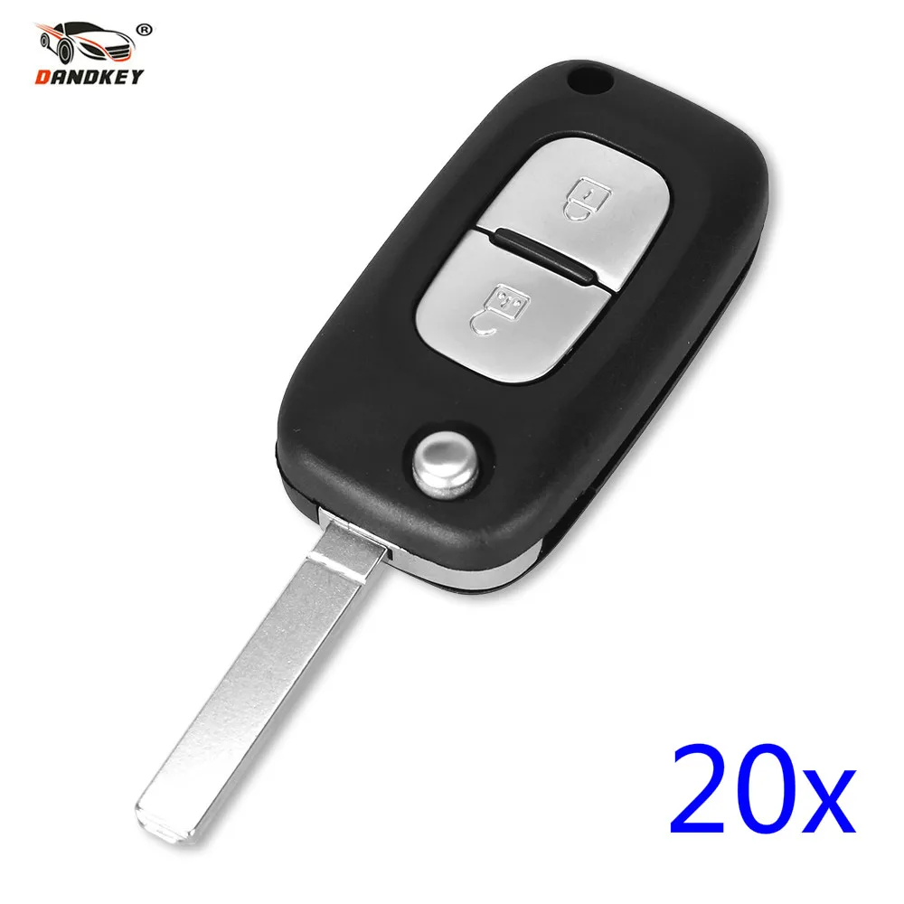 DANDKEY 20x2 кнопки складной пульт дистанционного ключа корпус для Renault Clio Kangoo Megane Modus