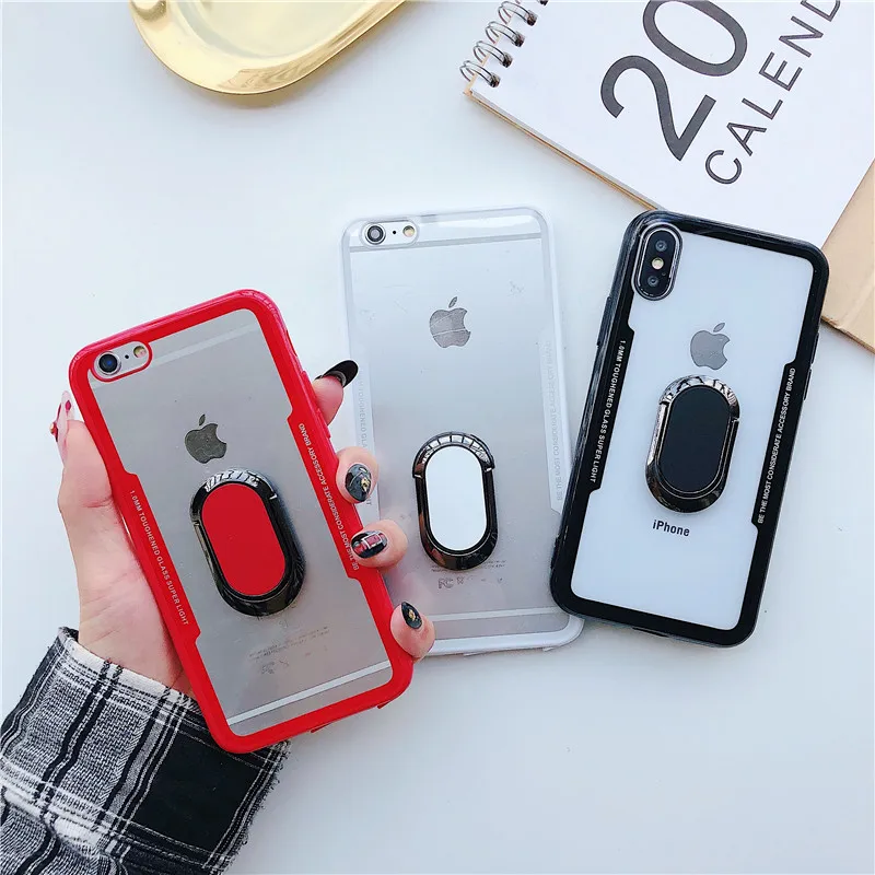 Phone Cases For iPhone 7 7plus 8 8plus X XS XR 5S 6S Fashion Magnet Car Holder Stand Cover Armor Magnetic Finger Ring kickstand |