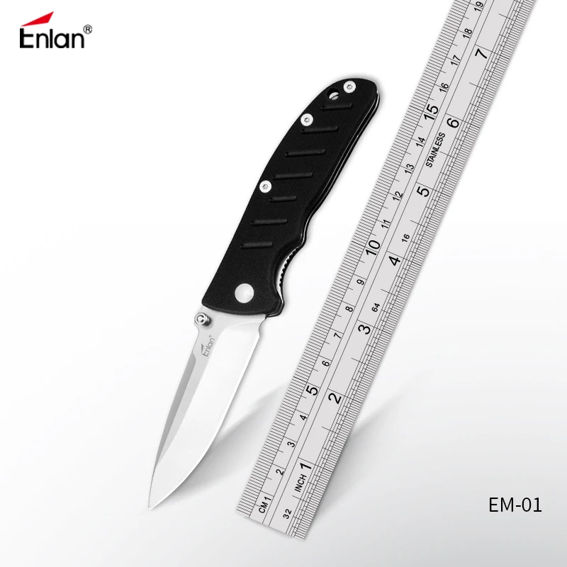 

ENLAN 58Hrc Outdoor Knife 8Cr13mov Steel Satin Blade, Hunting knives Survival Tool Camping Tactical Pocket knife Dropshipping