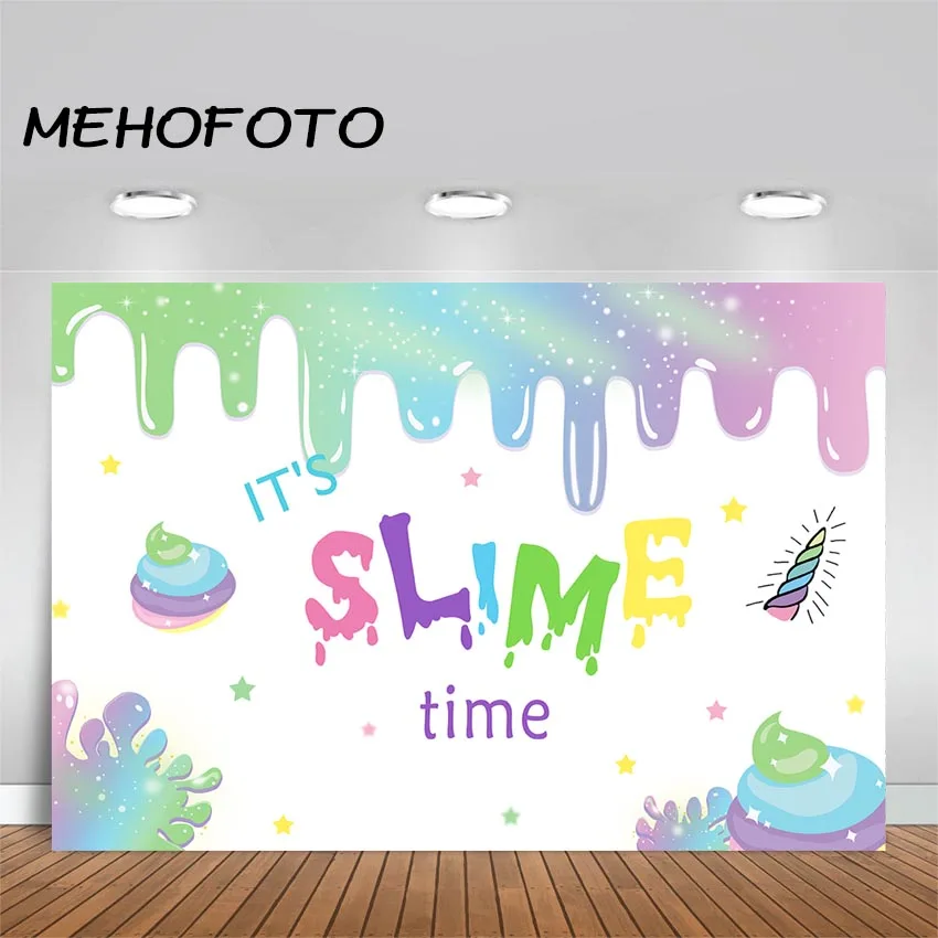 MEHOFOTO Единорог Slime вечерние фон блеск слизи фоны для фотографий в день рождения