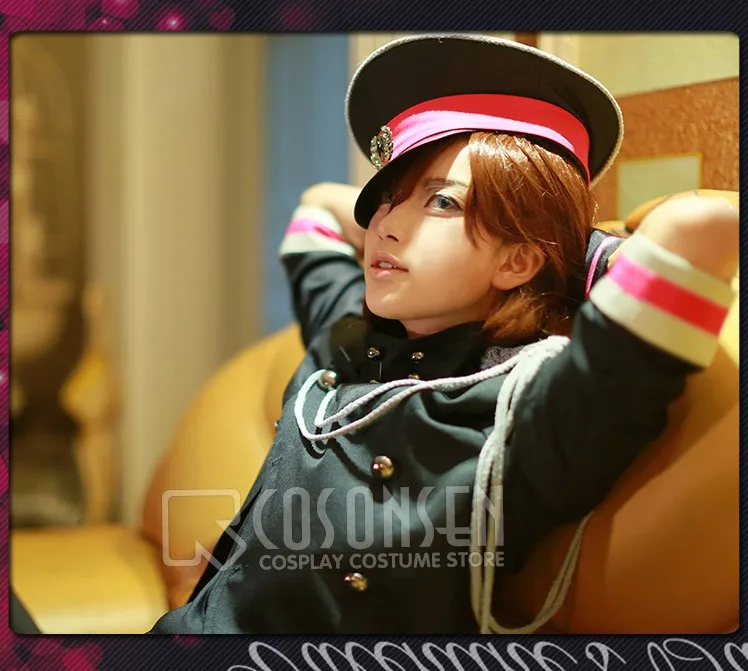 Uta no Prince sama Shining All Star CD2 Ai Mikaze Ranmaru Kurosaki Reiji Kotobuki Camus, Черная форма, костюм для косплея