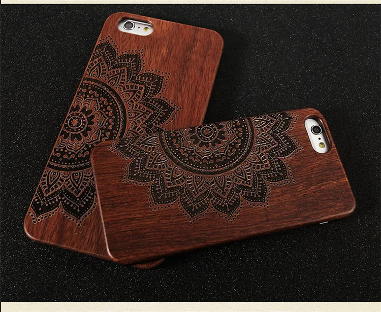 20pcs/lot Hot sale Bamboo Carving Wood Hard Back Wooden Case Cover phone for iphone 5 5S 6 free shipping |