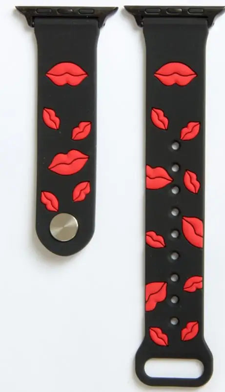 strap Часы с рисунком Minnie на циферблате Ремешки для наручных часов мягкий чехол для iWatch серии 1234 чехол для Apple Watch 38 мм 44 мм 42 мм милые уши Микки Мауса и 40 мм - Цвет ремешка: strap