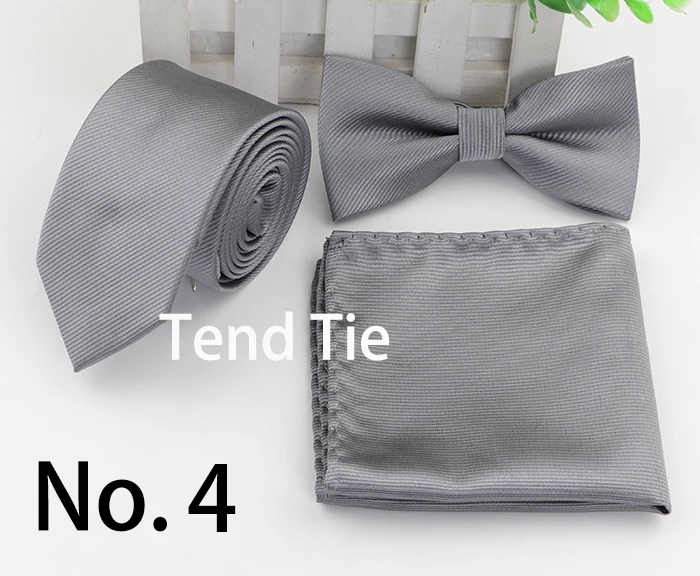 Strip Colorful Neck Tie Set For Men Slim Necktie Bowtie Handkerchief Suit Ties Cravat Butterfly Corbatas