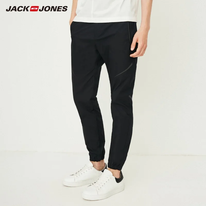 JackJones мужские хлопковые спортивные штаны с завязками повседневные штаны для бега мужская одежда 218314526