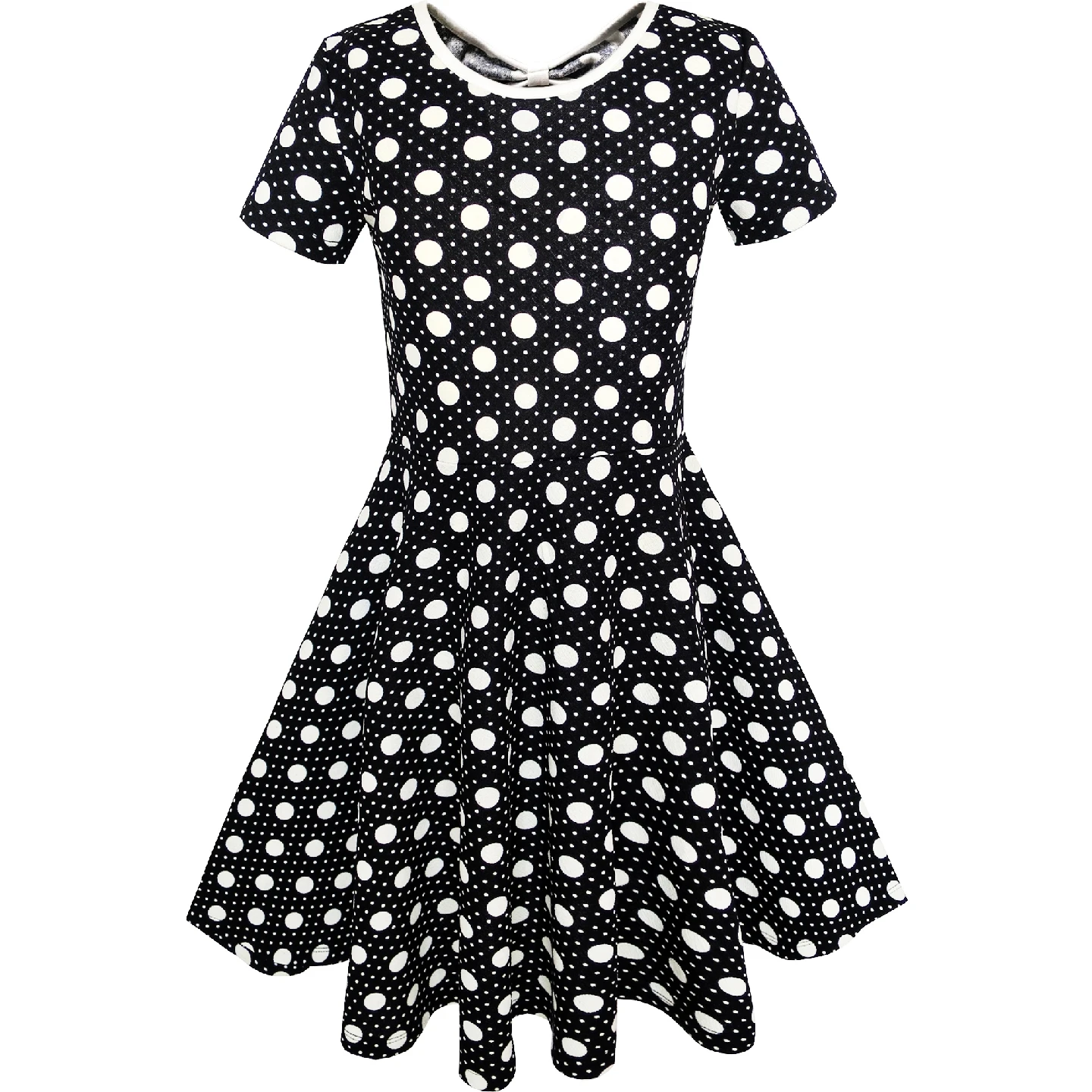 

Girls Dress Dot Bow Tie Short Sleeve Summer Beach Sundress 2020 Summer Princess Wedding Party Dresses Kids Clothes Pageant