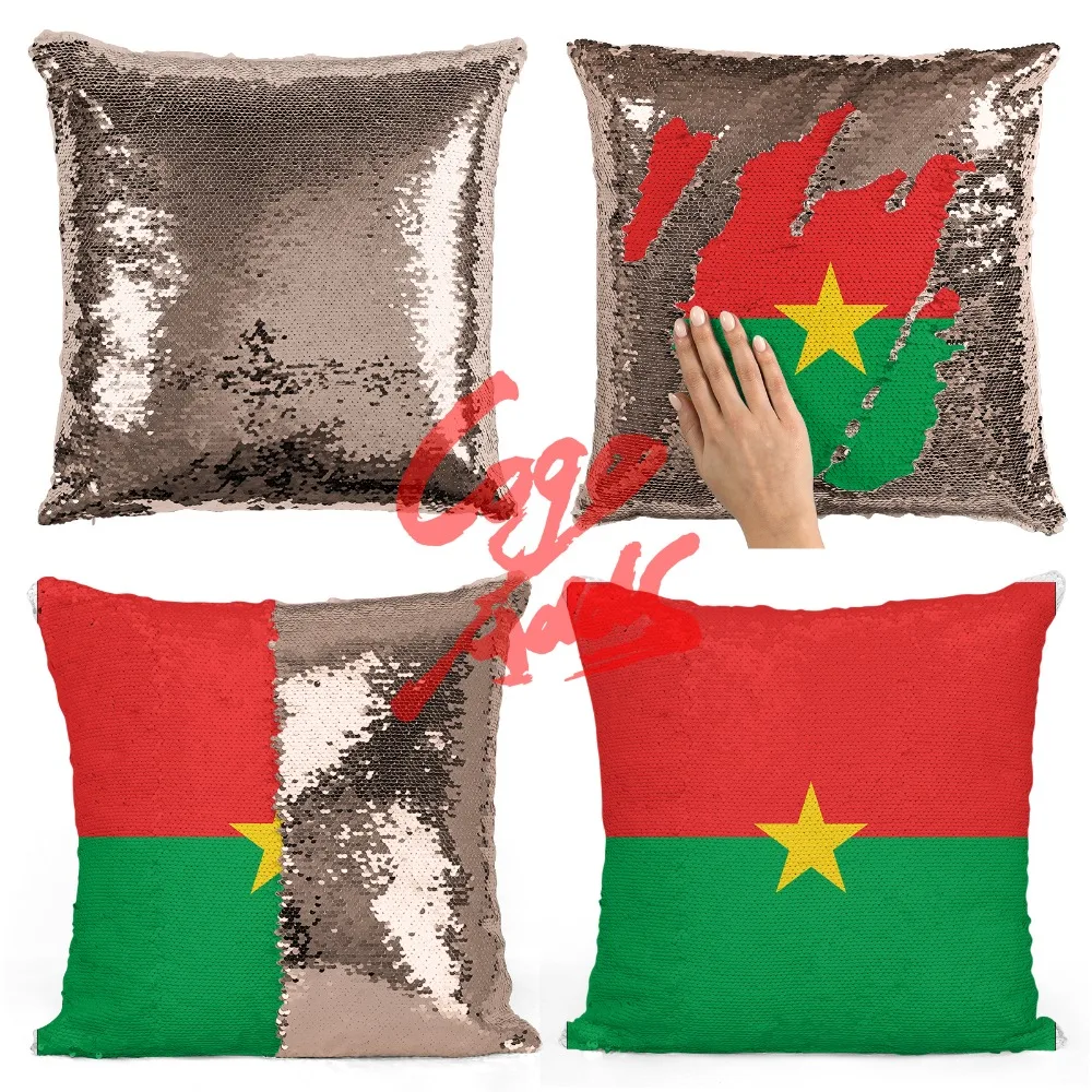 Буркина Фасо чехол для подушки 40*40 Русалка блестящая подушка с пайетками