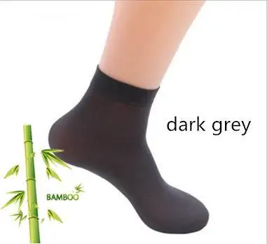 dark grey bamboo 60 шт = 30 пар/лот, мужские носки, бамбуковое волокно, хлопок, на лето и весну, новинка, мужские носки, шелковые носки, дешевые - Цвет: dark grey bamboo
