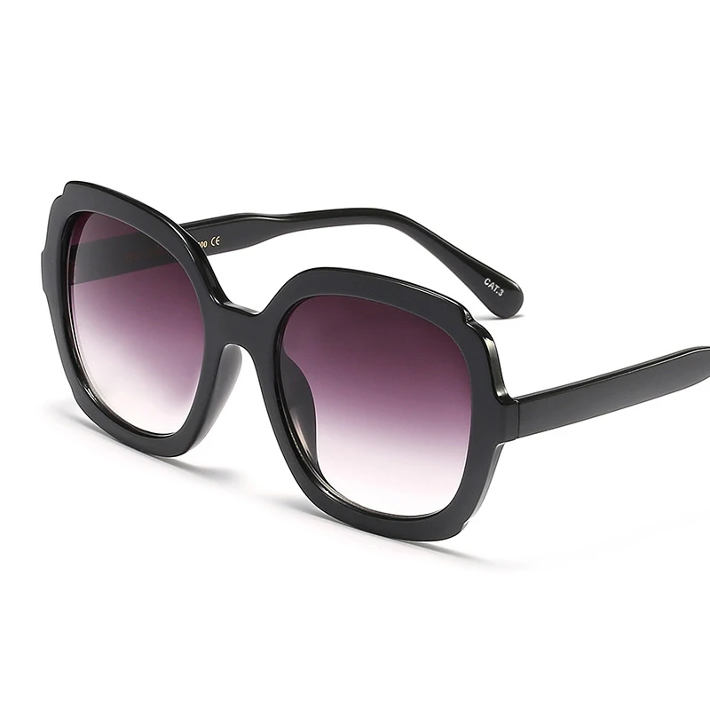 4 New Luxury Brand Designer Full-frame Square Sunglasses Leopard Gradient Tones Oversized Trend Cat Eye Sunglasses UV400 - Цвет линз: 4