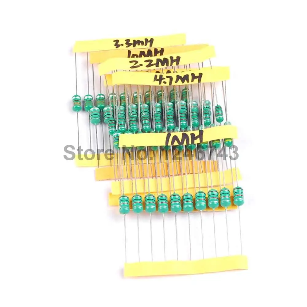 60PCS Color Ring Inductance Package Used 6 Kinds of Code Each 1MH 1.5MH 2.2MH 3.3MH 4.7MH 10MH | Обустройство дома