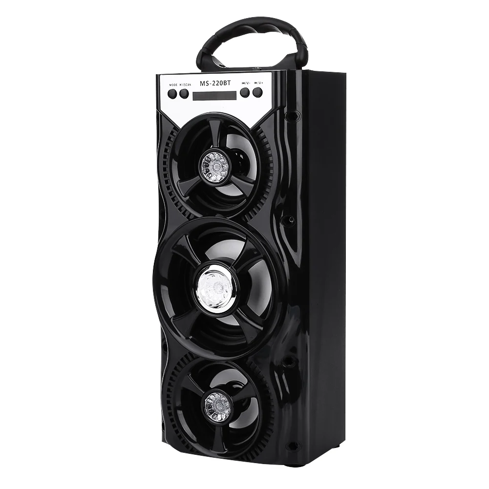 8 Вт MS-220BT Bluetooth динамик fm-радио 3D сабвуфер Портативный Hi-Fi динамик бас беспроводной TF AUX USB стерео Саундбар с светодиодный