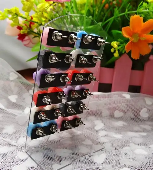 OMH оптовая продажа 12 пар красный розовый черный микс Европа и Америка Изысканная