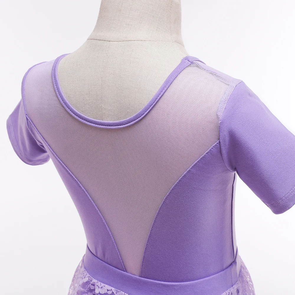 Black Ballet Tutu Girls Dresses Bailarina Costume Wear Body Ballet Girl Wear Leotards For Kids With Lace Skirt