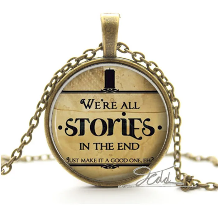 Ожерелье с подвеской Doctor Who все наши истории в конце цитаты Ювелирное Украшение