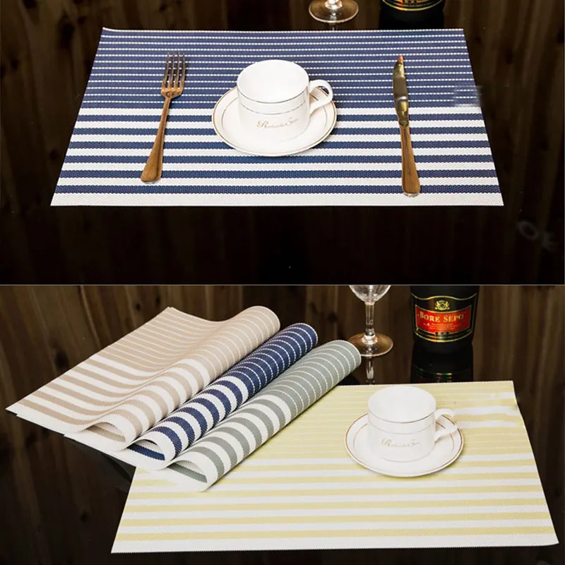 6 шт. европейские полосы салфетки кухня столовая ПВХ изолированные настольные