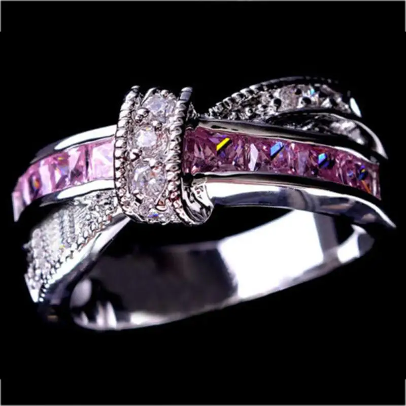 Женское кольцо с кристаллами модное жемчужное для свадьбы или помолвки