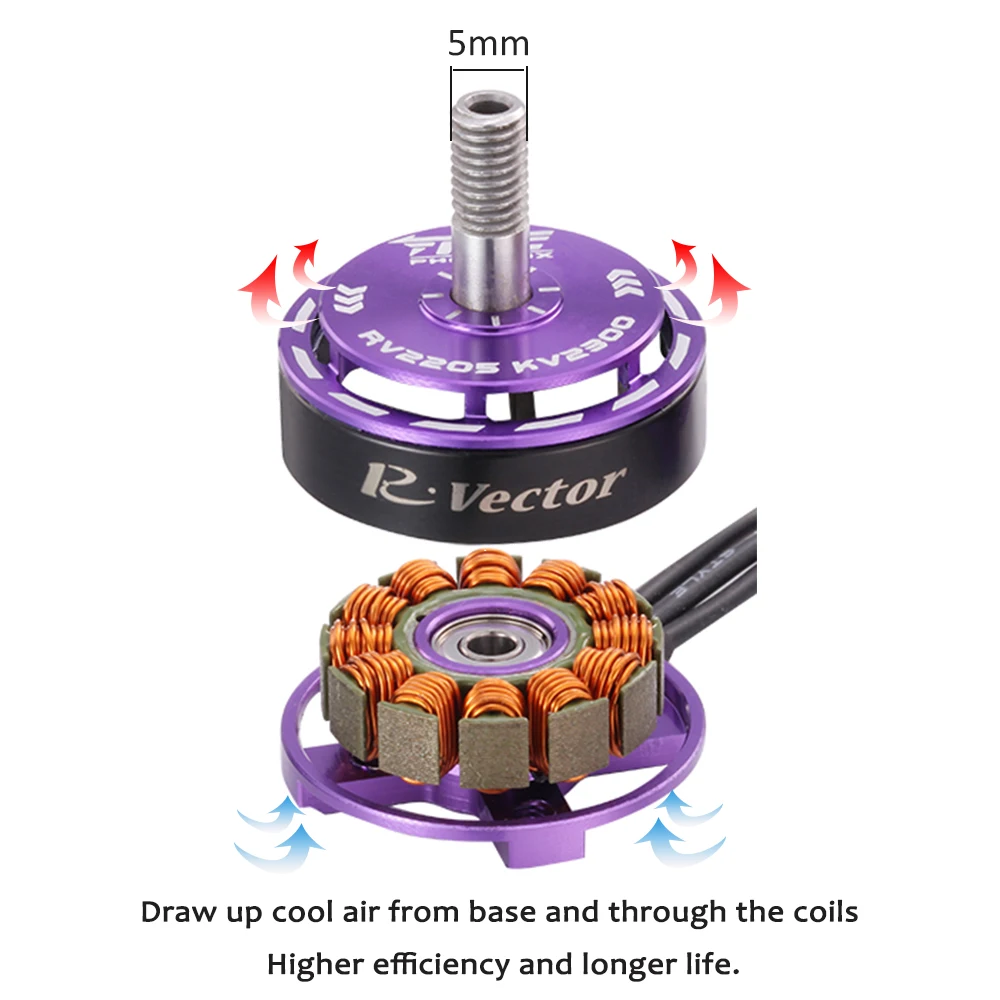 2205 бесщеточный двигатель 2300KV/2500KV фиолетовый/красный огонь phonix 4 шт. 2205 двигатель для FPV QAV250 RC Дрон Квадрокоптер Multirotor