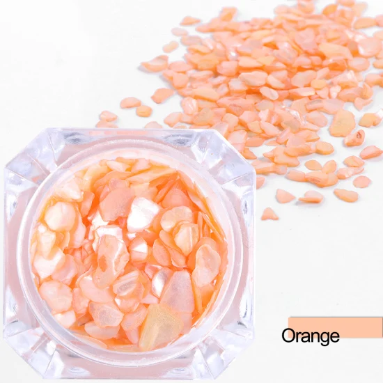 Orange 1 коробка Смешанные 3D неровные Ломтики украшения для ногтей градиентные камни блестки оболочки дизайн блестки стразы маникюр TR733 - Цвет: Orange