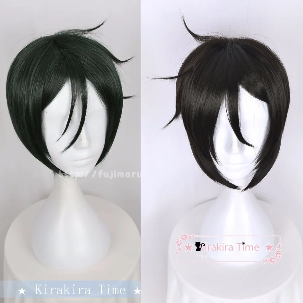 Kuroshitsuji Phantomhive Sebastian Michaelis Cosplay Wig Anime Black Butler Ciel Short Green Straight Hair | Тематическая одежда и