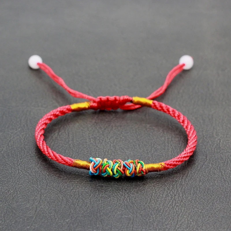 Радужный кукурузный узел искусственная красная веревка плетеная бижутерия| |