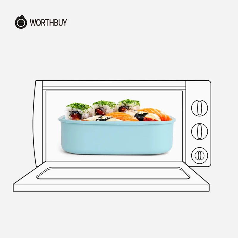 WORTHBUY милый мультфильм Bento Box для детей Школа японский контейнер завтрака